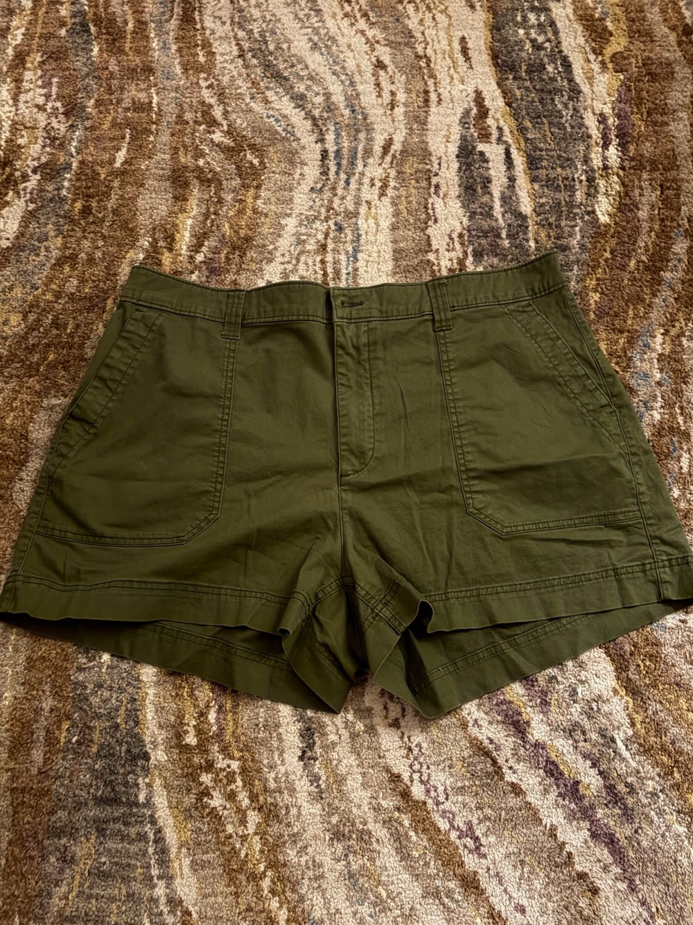 Old Navy Olive Utility High-Rise Shorts